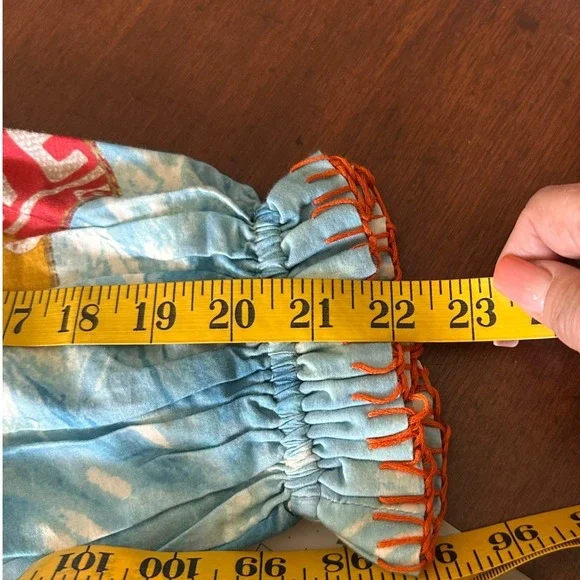 Farm Rio Tie Dye Rainbow Patchwork Maxi Dress S Blue Multi NEW 297352 - Picture 15 of 15